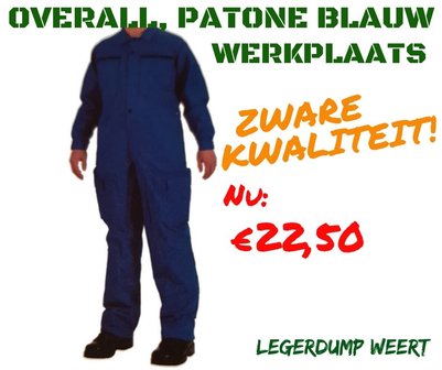 overall patone blauw