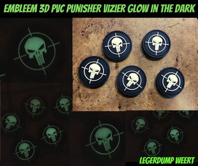 Punisher vizier glow in the dark patch