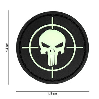 Punisher vizier glow in the dark patch