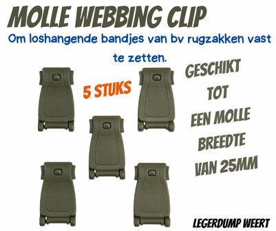 Molle webbing clip