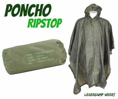 Poncho ripstop olive 