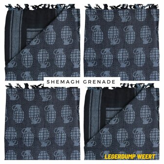 Shemagh Granade Black &amp; Grey