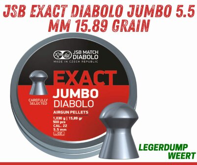 JSB Exact Diabolo Jumbo 5.5 mm 15.89 grain