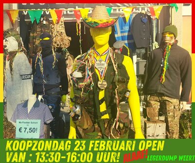 koopzondag 23 februari 