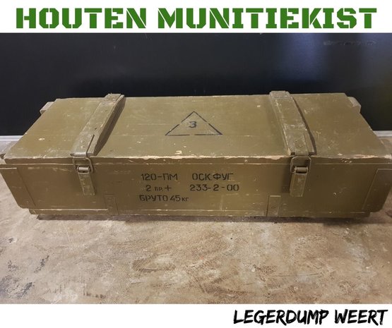 Houten munitiekist 