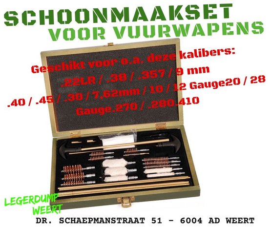 Schoonmaakset voor vuurwapens