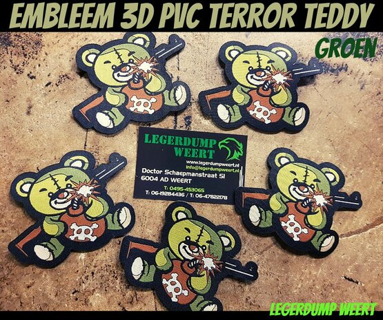 embleem 3d PVC terror teddy 