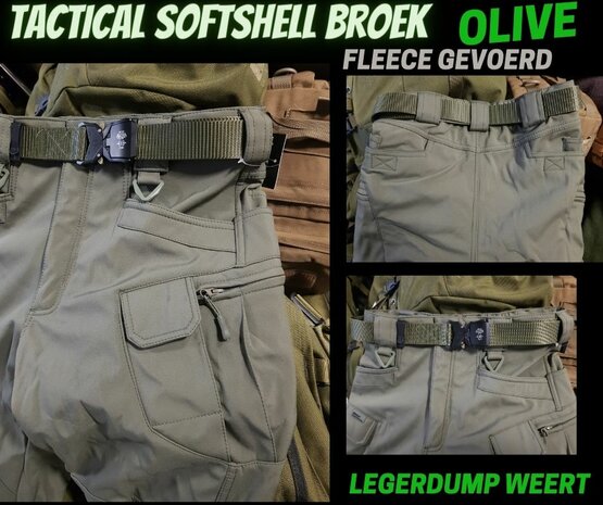 Tactical Soft Shell Broek, Olive