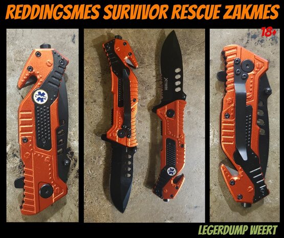 Reddingsmes Survivor Rescue zakmes 