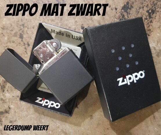 Zippo mat zwart