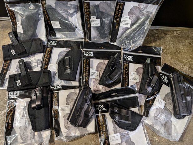 Verschillende lederen & cordura holsters